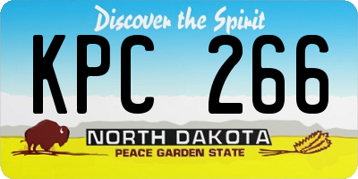 ND license plate KPC266
