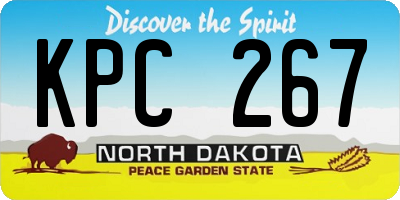 ND license plate KPC267