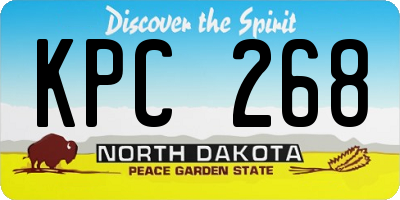 ND license plate KPC268