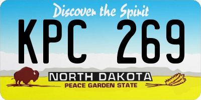 ND license plate KPC269