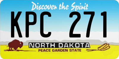 ND license plate KPC271