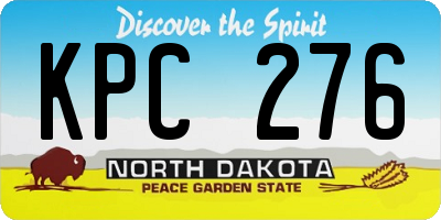 ND license plate KPC276