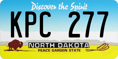 ND license plate KPC277