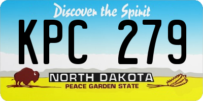 ND license plate KPC279