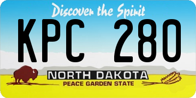 ND license plate KPC280