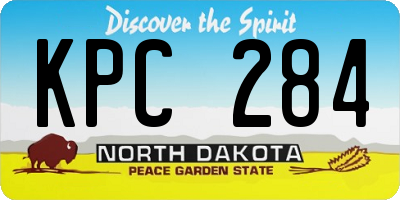 ND license plate KPC284