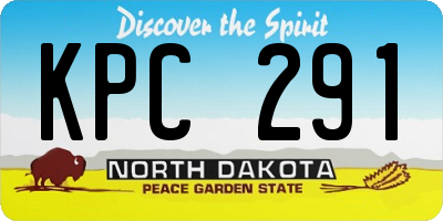 ND license plate KPC291