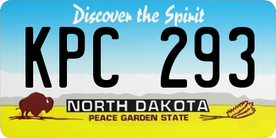 ND license plate KPC293