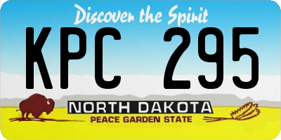 ND license plate KPC295