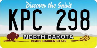 ND license plate KPC298