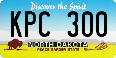 ND license plate KPC300
