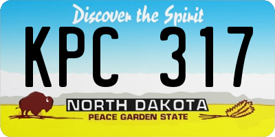 ND license plate KPC317