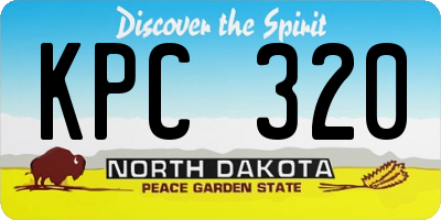 ND license plate KPC320