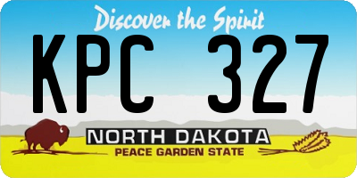 ND license plate KPC327