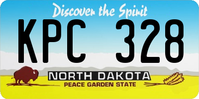 ND license plate KPC328