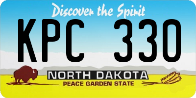 ND license plate KPC330