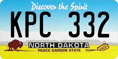 ND license plate KPC332