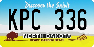 ND license plate KPC336