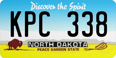 ND license plate KPC338