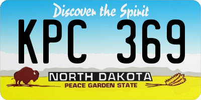 ND license plate KPC369