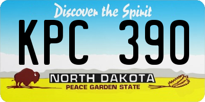 ND license plate KPC390