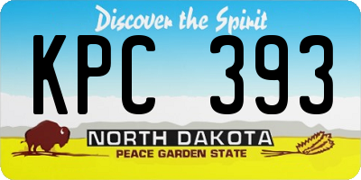 ND license plate KPC393