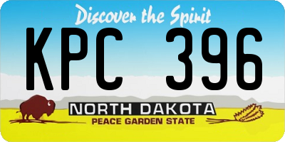 ND license plate KPC396
