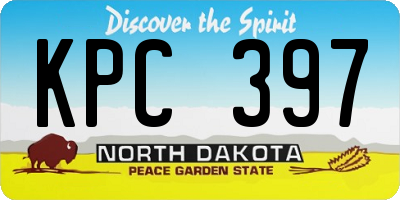 ND license plate KPC397