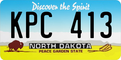 ND license plate KPC413