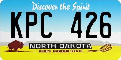 ND license plate KPC426