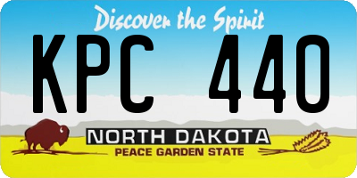 ND license plate KPC440