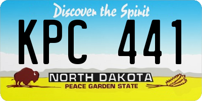 ND license plate KPC441