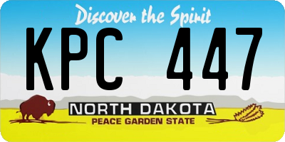 ND license plate KPC447