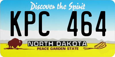 ND license plate KPC464