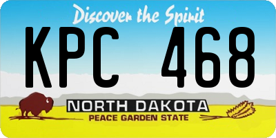 ND license plate KPC468