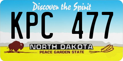 ND license plate KPC477
