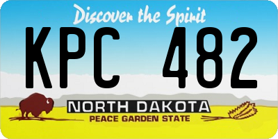 ND license plate KPC482