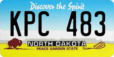 ND license plate KPC483