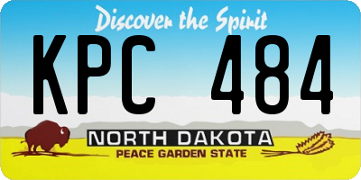 ND license plate KPC484