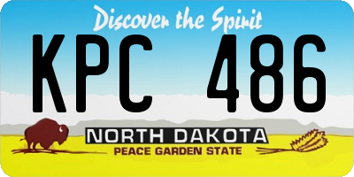 ND license plate KPC486