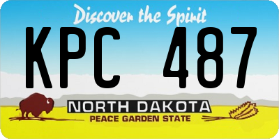 ND license plate KPC487