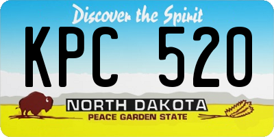ND license plate KPC520