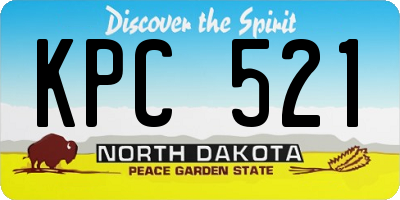 ND license plate KPC521