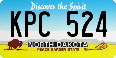 ND license plate KPC524