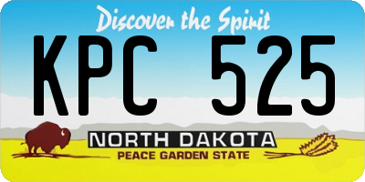 ND license plate KPC525