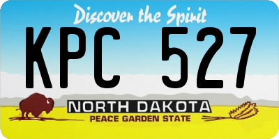 ND license plate KPC527