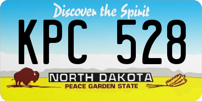 ND license plate KPC528