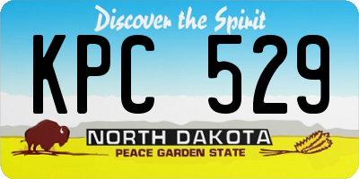 ND license plate KPC529