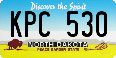 ND license plate KPC530