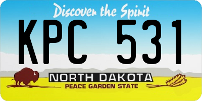 ND license plate KPC531